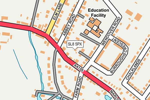SL8 5PX map - OS OpenMap – Local (Ordnance Survey)