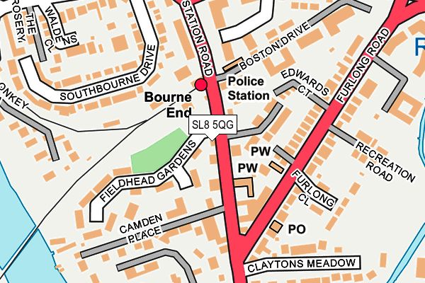 SL8 5QG map - OS OpenMap – Local (Ordnance Survey)