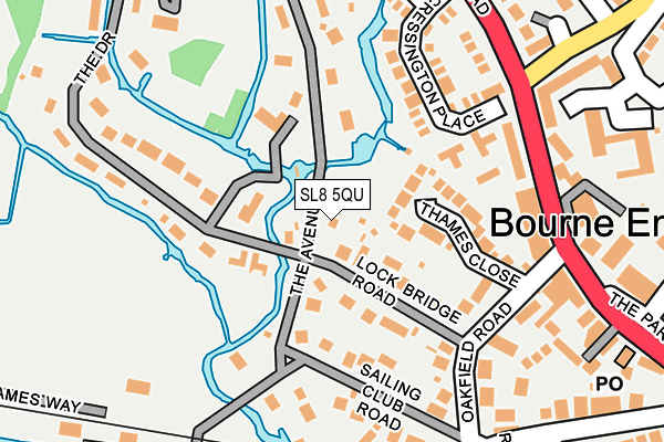 SL8 5QU map - OS OpenMap – Local (Ordnance Survey)