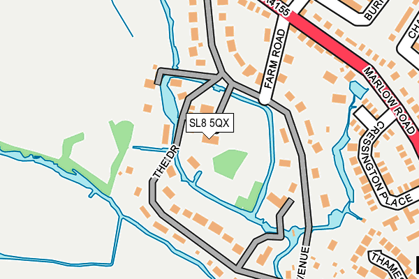 SL8 5QX map - OS OpenMap – Local (Ordnance Survey)