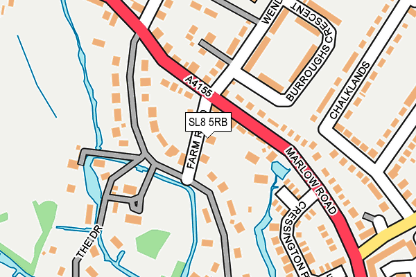 SL8 5RB map - OS OpenMap – Local (Ordnance Survey)