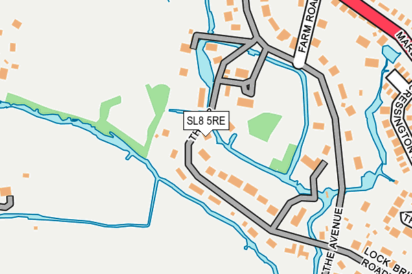 SL8 5RE map - OS OpenMap – Local (Ordnance Survey)