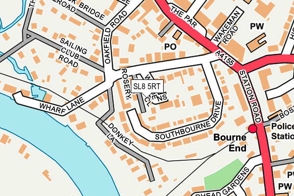 SL8 5RT map - OS OpenMap – Local (Ordnance Survey)