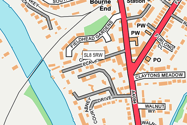 SL8 5RW map - OS OpenMap – Local (Ordnance Survey)