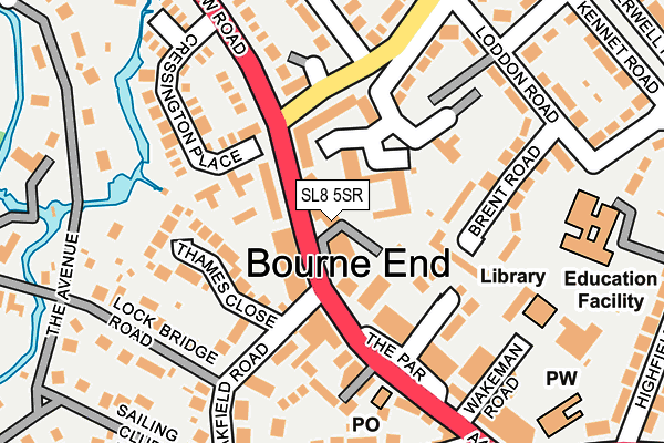 SL8 5SR map - OS OpenMap – Local (Ordnance Survey)