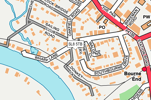 SL8 5TB map - OS OpenMap – Local (Ordnance Survey)