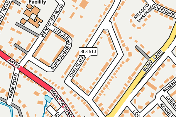 SL8 5TJ map - OS OpenMap – Local (Ordnance Survey)