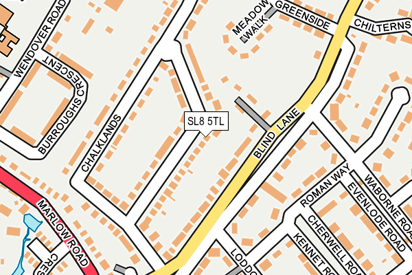 SL8 5TL map - OS OpenMap – Local (Ordnance Survey)