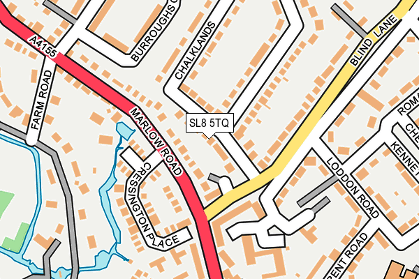 SL8 5TQ map - OS OpenMap – Local (Ordnance Survey)