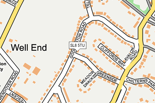 SL8 5TU map - OS OpenMap – Local (Ordnance Survey)