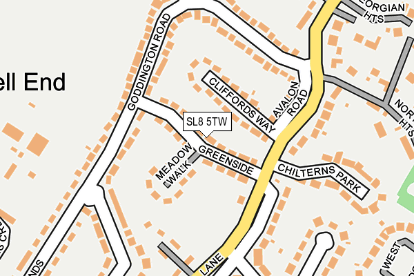 SL8 5TW map - OS OpenMap – Local (Ordnance Survey)