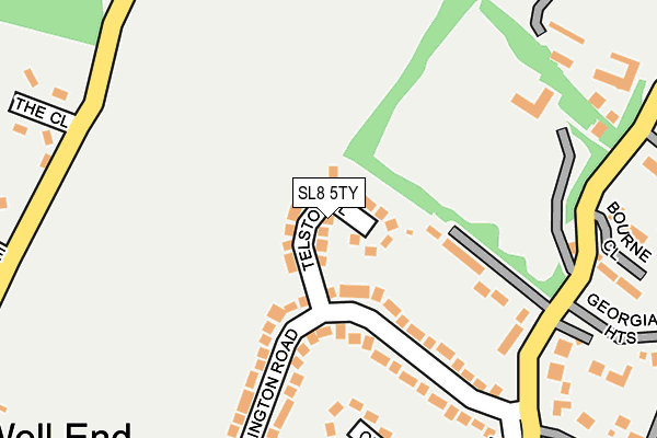 SL8 5TY map - OS OpenMap – Local (Ordnance Survey)