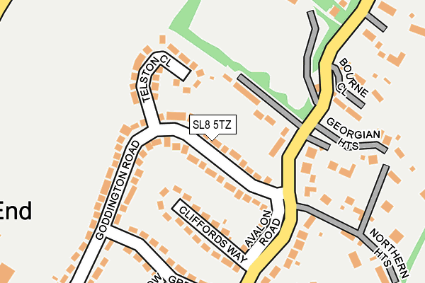 SL8 5TZ map - OS OpenMap – Local (Ordnance Survey)