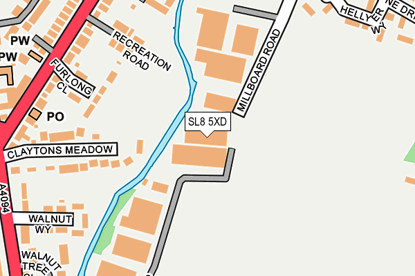 SL8 5XD map - OS OpenMap – Local (Ordnance Survey)