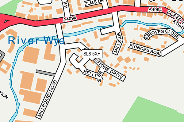 SL8 5XH map - OS OpenMap – Local (Ordnance Survey)