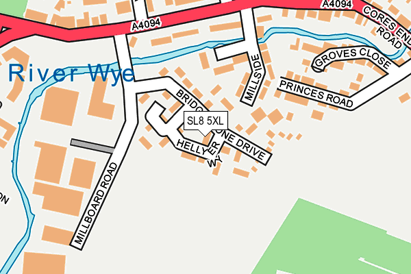 SL8 5XL map - OS OpenMap – Local (Ordnance Survey)