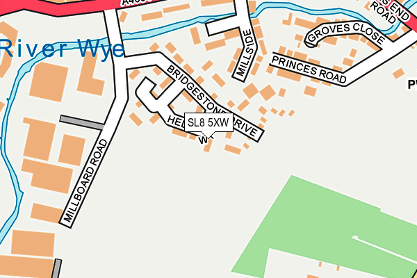 SL8 5XW map - OS OpenMap – Local (Ordnance Survey)