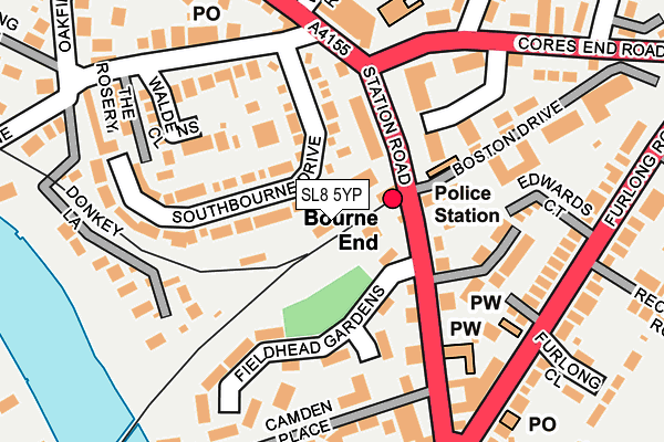 SL8 5YP map - OS OpenMap – Local (Ordnance Survey)