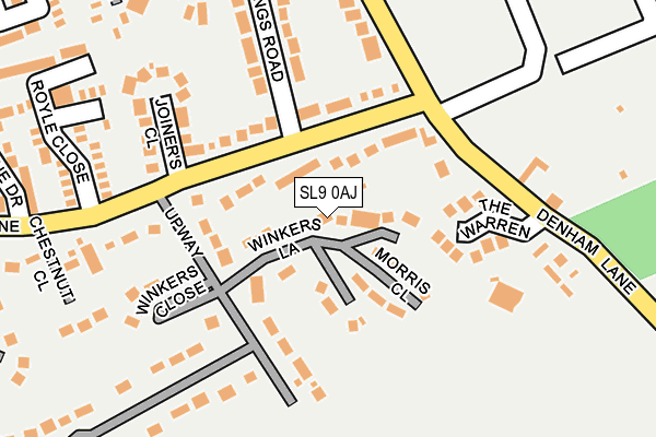SL9 0AJ map - OS OpenMap – Local (Ordnance Survey)