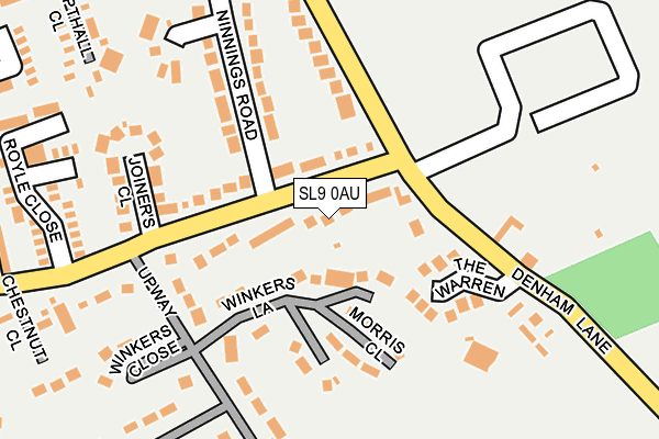 SL9 0AU map - OS OpenMap – Local (Ordnance Survey)