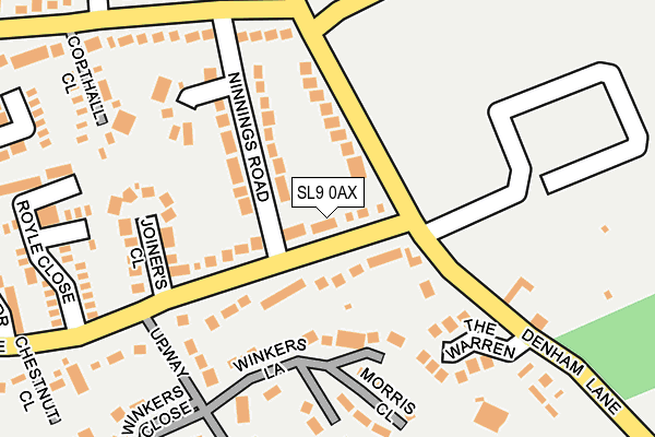 SL9 0AX map - OS OpenMap – Local (Ordnance Survey)