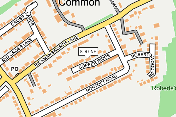 SL9 0NF map - OS OpenMap – Local (Ordnance Survey)