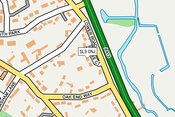 SL9 0NJ map - OS OpenMap – Local (Ordnance Survey)