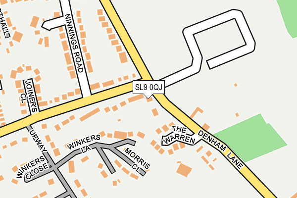 SL9 0QJ map - OS OpenMap – Local (Ordnance Survey)
