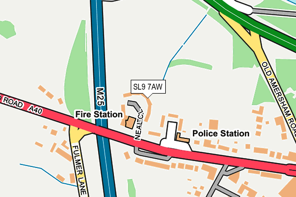 SL9 7AW map - OS OpenMap – Local (Ordnance Survey)