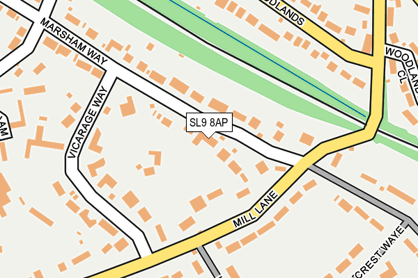 SL9 8AP map - OS OpenMap – Local (Ordnance Survey)