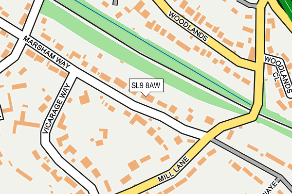 SL9 8AW map - OS OpenMap – Local (Ordnance Survey)
