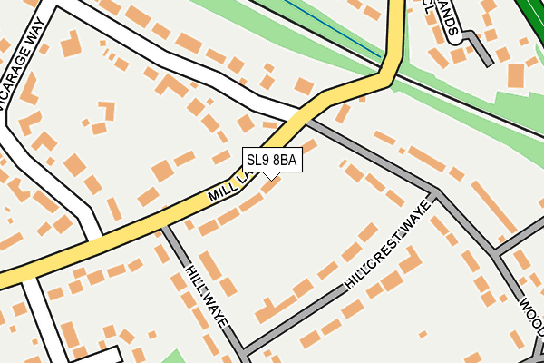 SL9 8BA map - OS OpenMap – Local (Ordnance Survey)