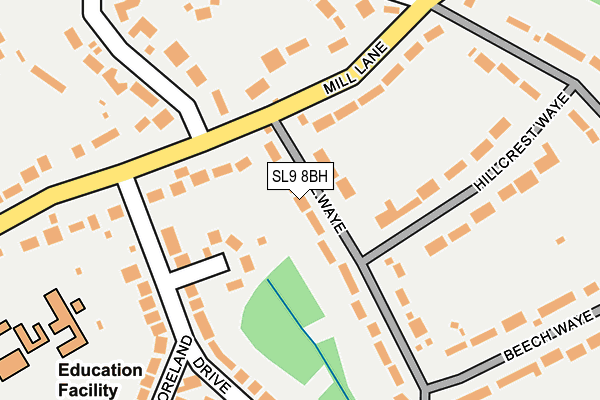 SL9 8BH map - OS OpenMap – Local (Ordnance Survey)