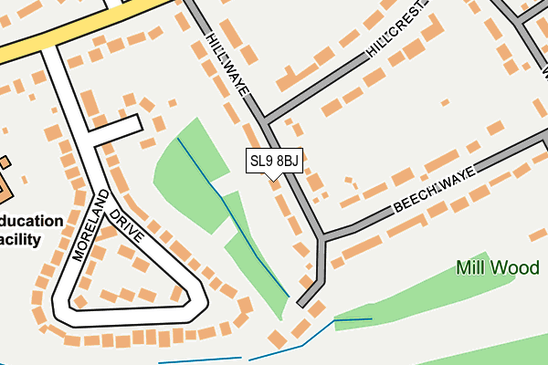 SL9 8BJ map - OS OpenMap – Local (Ordnance Survey)