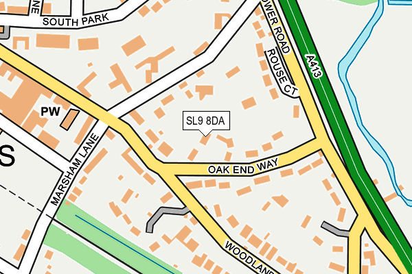 SL9 8DA map - OS OpenMap – Local (Ordnance Survey)