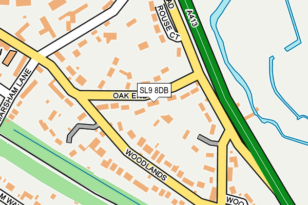 SL9 8DB map - OS OpenMap – Local (Ordnance Survey)