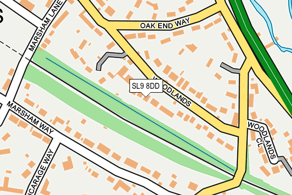 SL9 8DD map - OS OpenMap – Local (Ordnance Survey)
