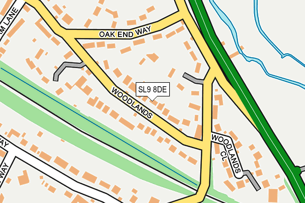 SL9 8DE map - OS OpenMap – Local (Ordnance Survey)