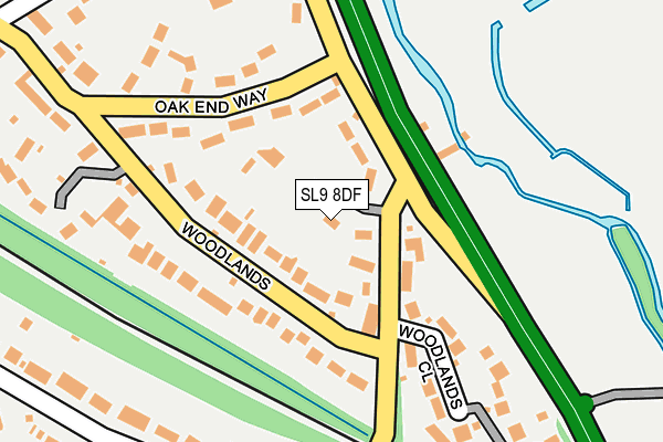 SL9 8DF map - OS OpenMap – Local (Ordnance Survey)