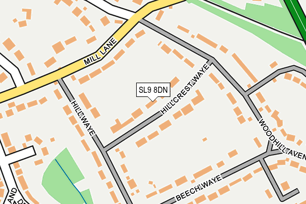 SL9 8DN map - OS OpenMap – Local (Ordnance Survey)