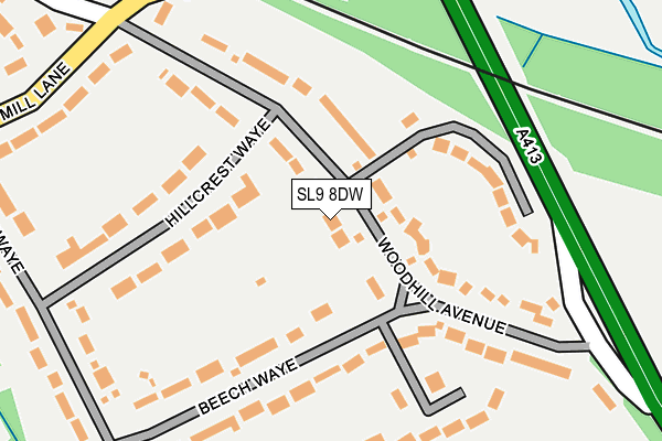SL9 8DW map - OS OpenMap – Local (Ordnance Survey)