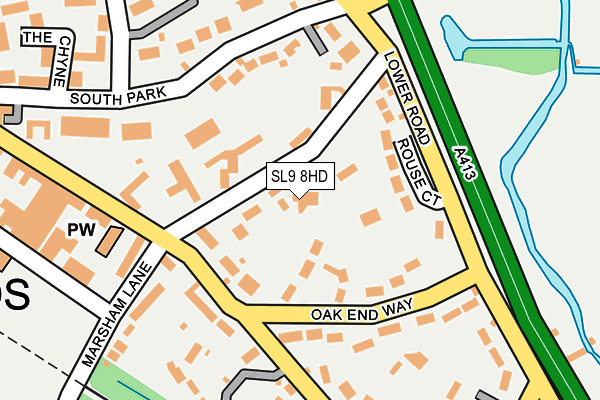 SL9 8HD map - OS OpenMap – Local (Ordnance Survey)