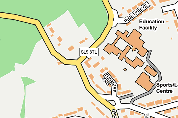 SL9 8TL map - OS OpenMap – Local (Ordnance Survey)