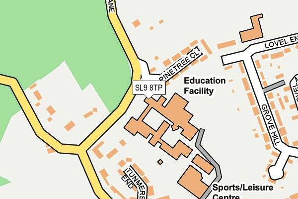 SL9 8TP map - OS OpenMap – Local (Ordnance Survey)