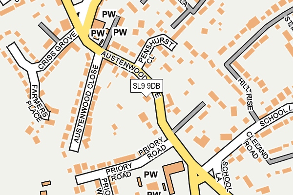SL9 9DB map - OS OpenMap – Local (Ordnance Survey)