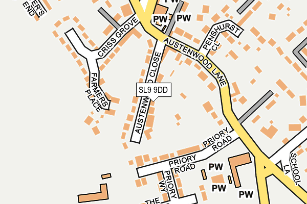 SL9 9DD map - OS OpenMap – Local (Ordnance Survey)