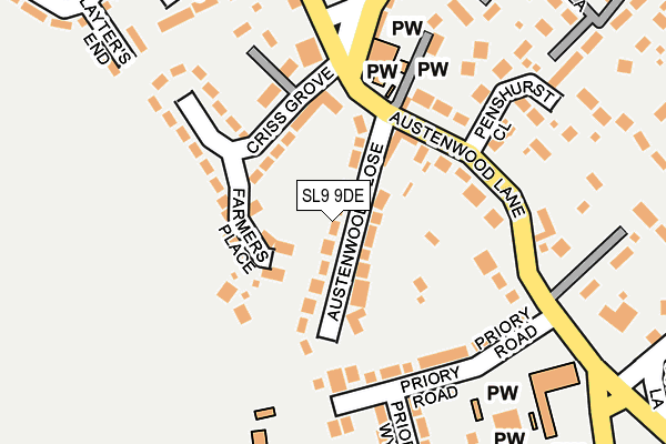 SL9 9DE map - OS OpenMap – Local (Ordnance Survey)