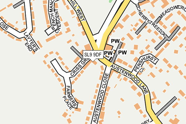 SL9 9DF map - OS OpenMap – Local (Ordnance Survey)