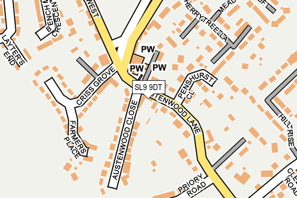 SL9 9DT map - OS OpenMap – Local (Ordnance Survey)