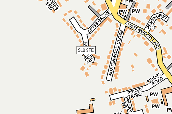 SL9 9FE map - OS OpenMap – Local (Ordnance Survey)